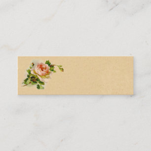 Vintage Rosa-Rose-Visitenkarte Mini Visitenkarte