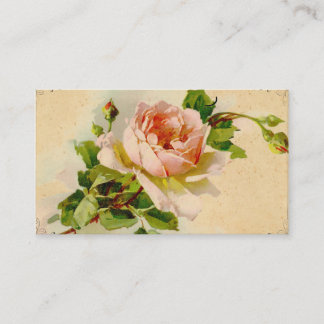 Vintage Rosa-Rose-Visitenkarte Visitenkarte