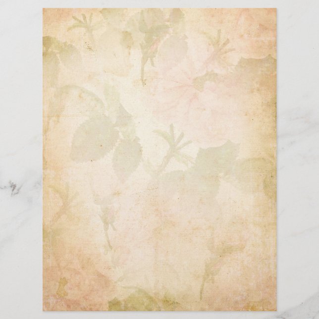 Vintage Rosa Rosen (Vorderseite)