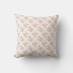 Vintage rosa Rosen Coquette Kissen
