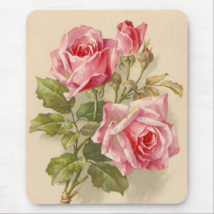 Vintage rosa Rosen Mousepad