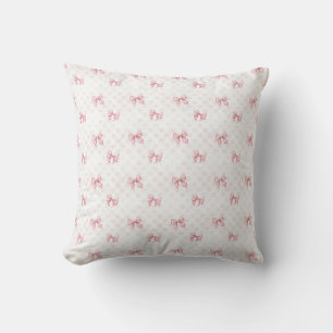Vintage Rosa Schleife Coquette Kissen