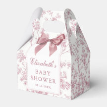 Vintage rosa Schleifen-Blumen-Baby-Party