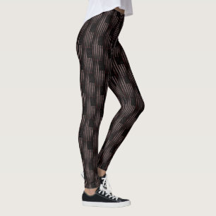 Vintage-Rosa-Schwarz-Grunge-Amerikanisches-Flaggen Leggings