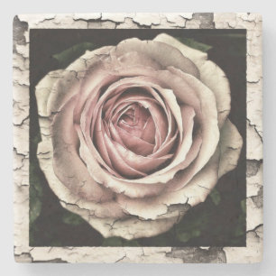 Vintage-Rosa Steinuntersetzer