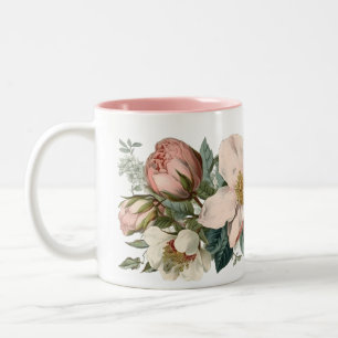 Vintage Rosa-Tasse Zweifarbige Tasse