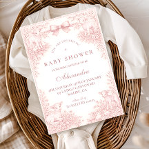 Vintage rosa Toile-Lamm-Babyshower