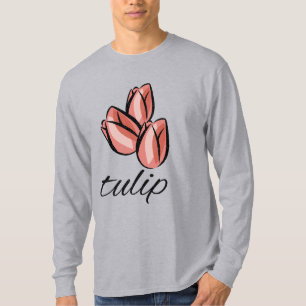 Vintage-Rosa-Tulpen-Blumen-kühles-Blumengeschenk-T T-Shirt