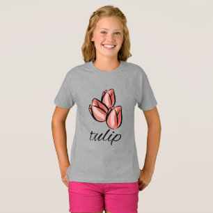 Vintage rosa Tulpenblume cooles florales Geschenk T-Shirt