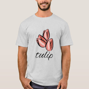 Vintage rosa Tulpenblume cooles florales Geschenk T-Shirt