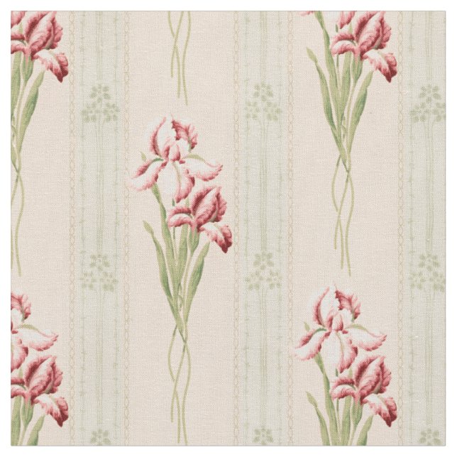 Vintage rosa und bordeauxrote Bartiris Stoff (Nahaufnahme)