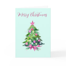Vintage-Rosa-und-Mint-Weihnachtsbaum