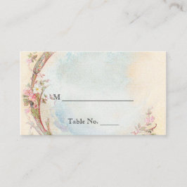 Vintage Rosa- und Robin-Hochzeitsstipps - Platzkar Platzkarte