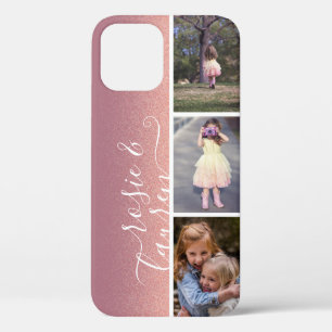 Vintage-Rosa-Wangen-Kinder-Fotocollagen-Vorlage Case-Mate iPhone Hülle