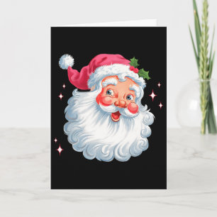 Vintage Rosa Weihnachtsmann Christmas Santa Claus Karte