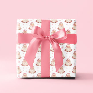 Vintage Rosa Weihnachtsmann Retro Weihnachten Schn Geschenkpapier