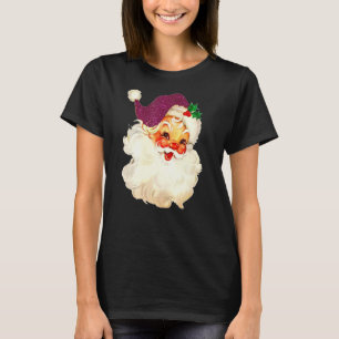 Vintage Rosa Weihnachtsmann Rosa Weihnachten 2 T-Shirt