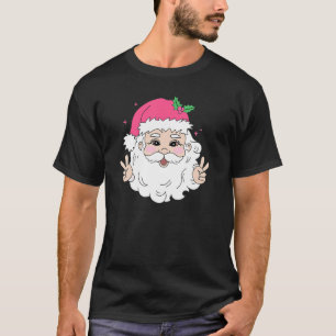 Vintage Rosa Weihnachtsmann Rosa Weihnachten 3 T-Shirt