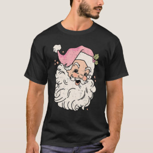 Vintage Rosa Weihnachtsmann Rosa Weihnachten 5 T-Shirt