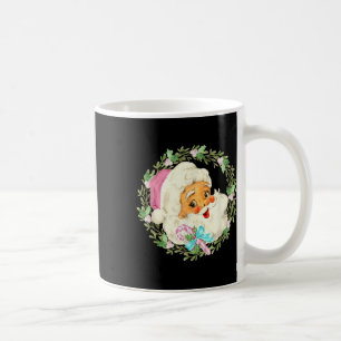 Vintage Rosa Weihnachtsmann Rosa Weihnachtsdesign Kaffeetasse