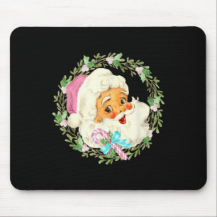 Vintage Rosa Weihnachtsmann Rosa Weihnachtsdesign Mousepad