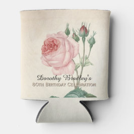 Vintage Rose 80. Geburtstagsfeier kann kühler werd Dosenkühler