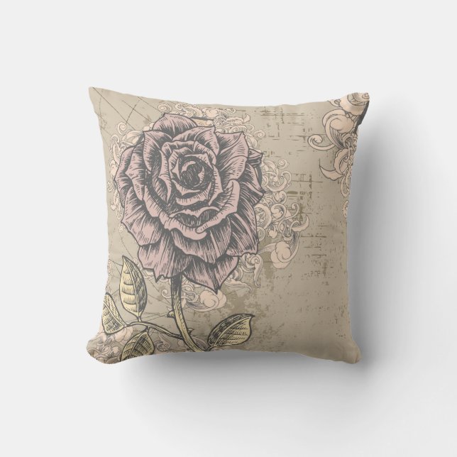 Vintage Rose American MoJo Pillow Kissen (Vorderseite)