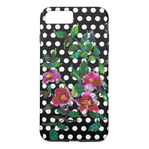 Vintage Rose Aquarellrosa Rosen Polka Punkte Case-Mate iPhone Hülle
