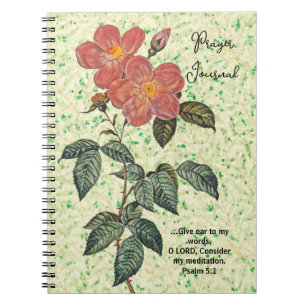 Vintage Rose Art Prayer Journal Notizblock