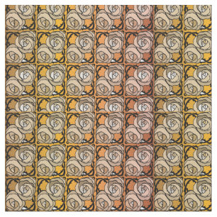 Vintage Rose aus Schwarz und Gold Stoff