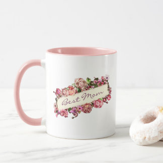 Vintage Rose Beste Mama Eleganter Muttertag Tasse
