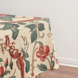 Vintage Rose & Bird Pattern Romantic Art Nouveau Tischdecke