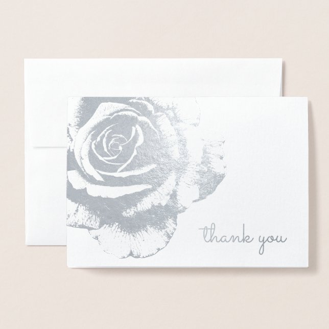 Vintage Rose Blank Jeder Anlass Blank Folienkarte (Vorderseite mit Umschlag)