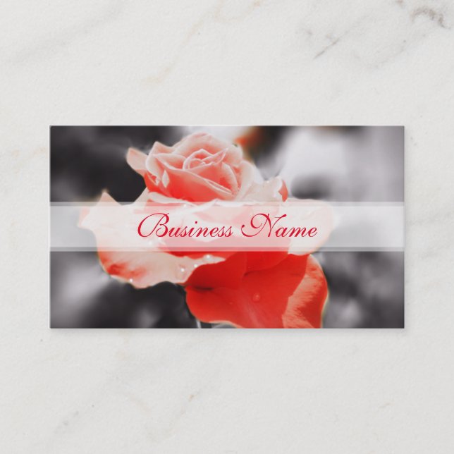 Vintage Rose Blume #2 Visitenkarte (Vorderseite)