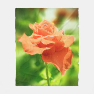 Vintage Rose Blume #3 Fleecedecke