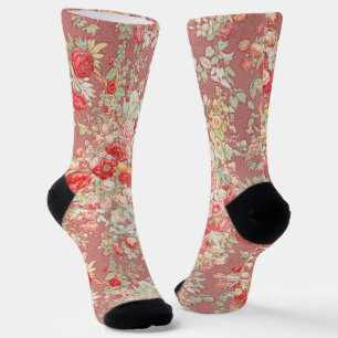 Vintage Rose Blume Fun Socks Socken