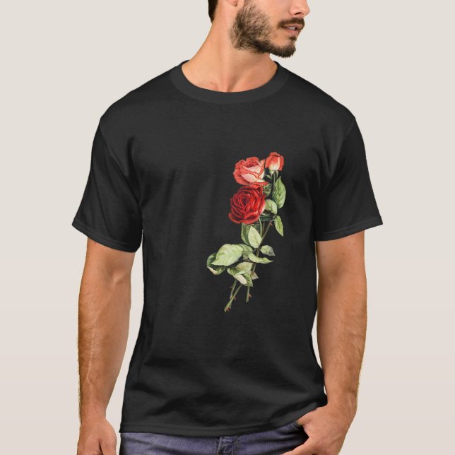 Vintage Rose Blumengarten Blumengarten Blume T-Shirt (Vorderseite)