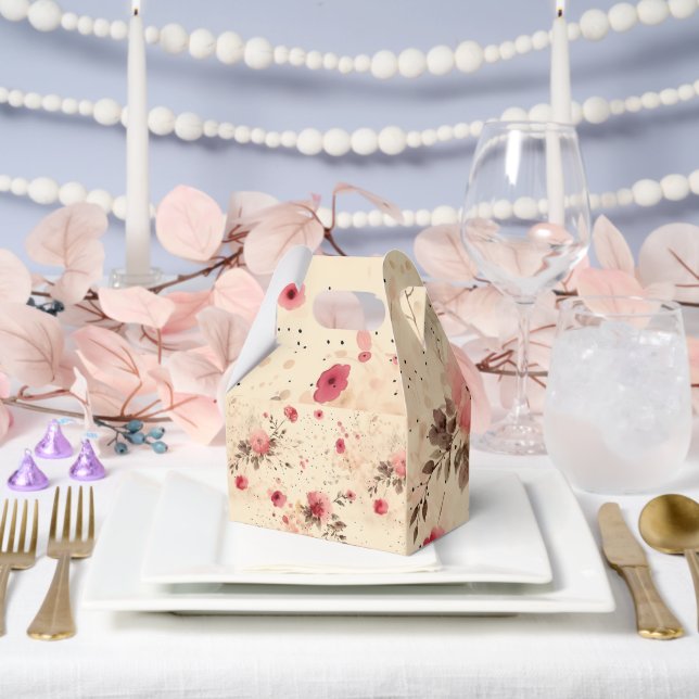 Vintage Rose Blumengeschmack Box Rosa und Creme Geschenkschachtel (Hochzeit)