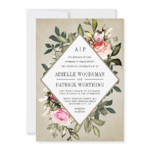 Vintage Rose Blumengrün Hochzeitsfeiern