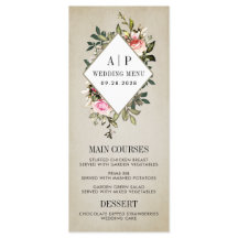 Vintage Rose Blumengrün Hochzeitskarten