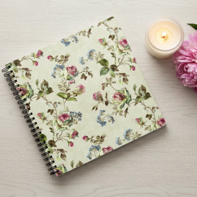 Vintage Rose Blumenschule Notizbuch (Von Creator hochgeladen)