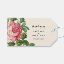 Vintage Rose Boho Wedding Geschenkanhänger