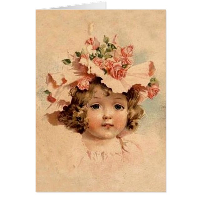 Vintage Rose Bonnet Girl (Vorne)