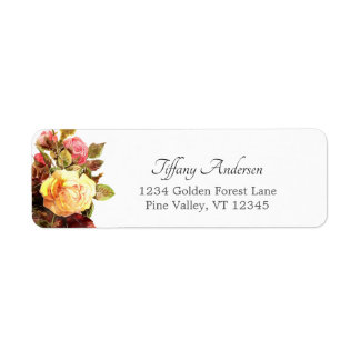 Vintage Rose Botanischer Blumenstrauß