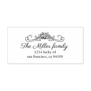 Vintage Rose   Briefmarke aus Kautschuk Permastempel