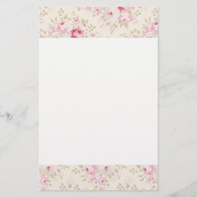 Vintage Rose Briefpapier (Vorderseite)