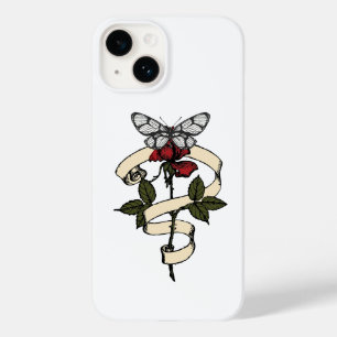 Vintage Rose & Butterfly Tasse - Botanische Elegan Case-Mate iPhone 14 Hülle
