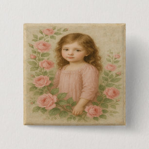 Vintage Rose Button