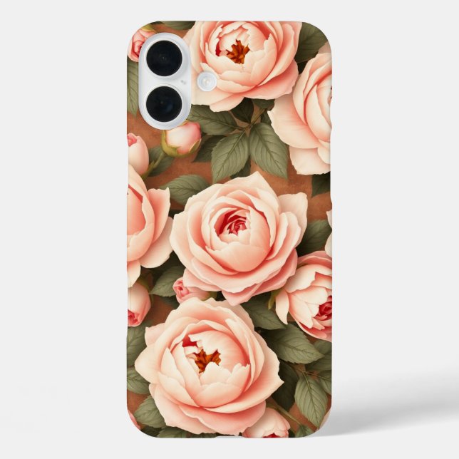 Vintage Rose Case-Mate iPhone Hülle (Rückseite)
