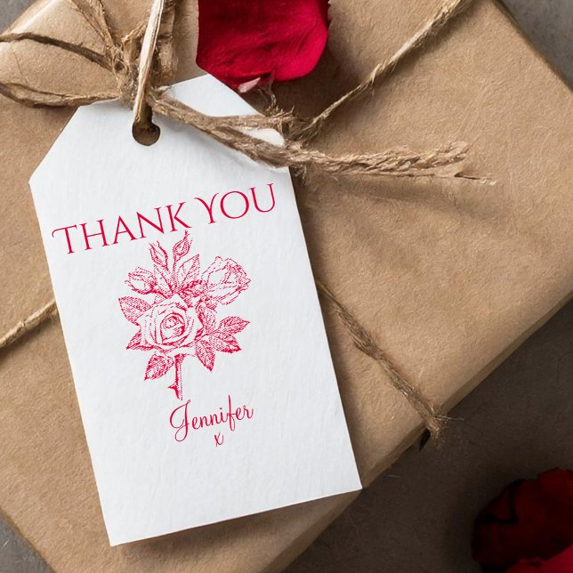 Vintage Rose Danke Briefmarke Permastempel (Von Creator hochgeladen)